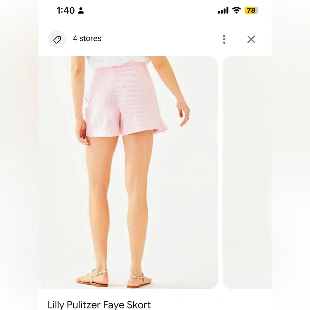 Lilly Pulitzer skort: Faye coral 12 - Picture 2 of 8